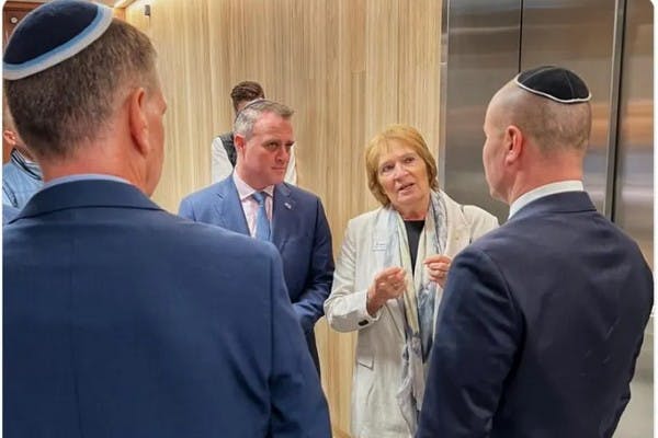 Tim Wilson with Josh Frydenberg and other MPs on a visit to the Melbourne Holocaust Museum (Twitter)