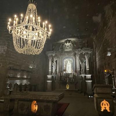 Underground church at the Wieliczka Salt mines