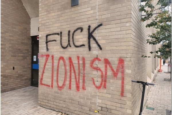 Provocative anti-Zionist graffiti in Melbourne (Image: supplied).