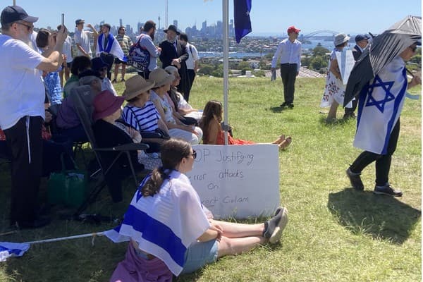 Attendees at the rally