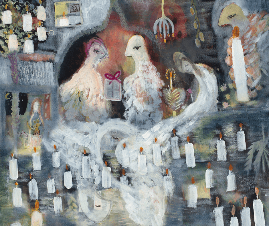 Shoshi Jacobs' painting 'The Gift' (Photo: Courtesy)