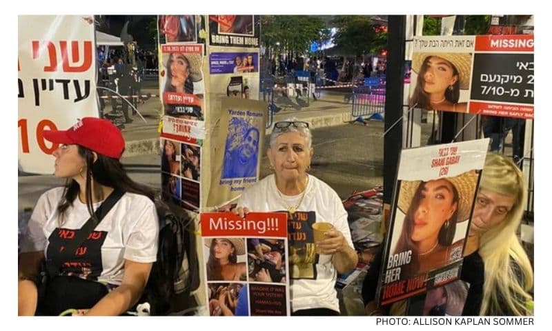 Thousands of women gather in Tel Aviv in support of hostages in Gaza