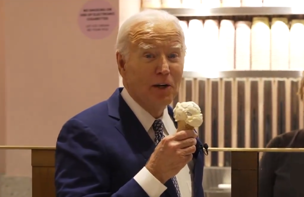 Man holding ice cream