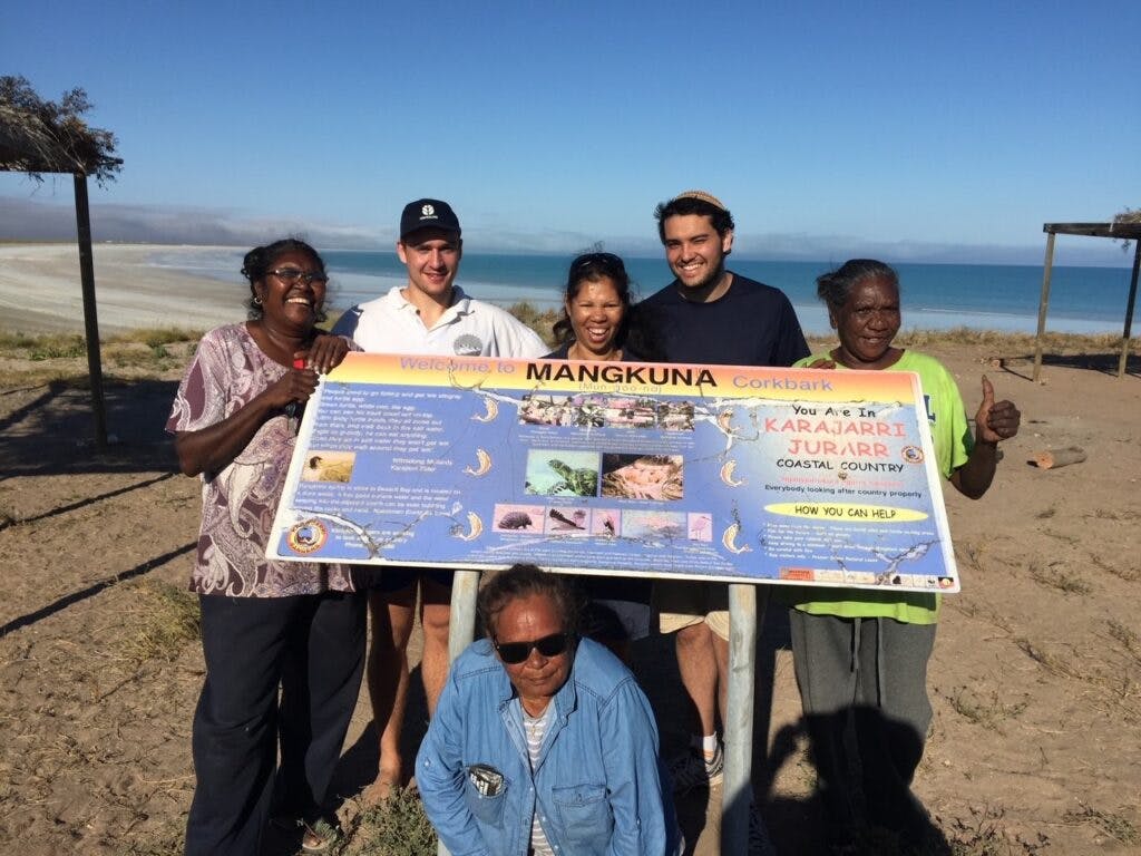 Friedland participating in an on-Country cultural immersion with Yawuru and Karrajari rangers and elders <em>(Image supplied)</em>.&nbsp;