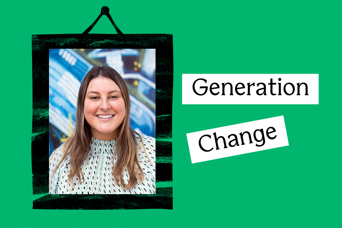 Banner reading Generation Change with Bianca Stern headshot