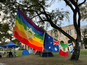 Flags at Camp Shalom (Image: supplied)