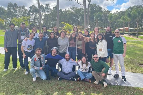 Participants in the Moishe House Sydney Shavuot retreat, May 2024 (courtesy)