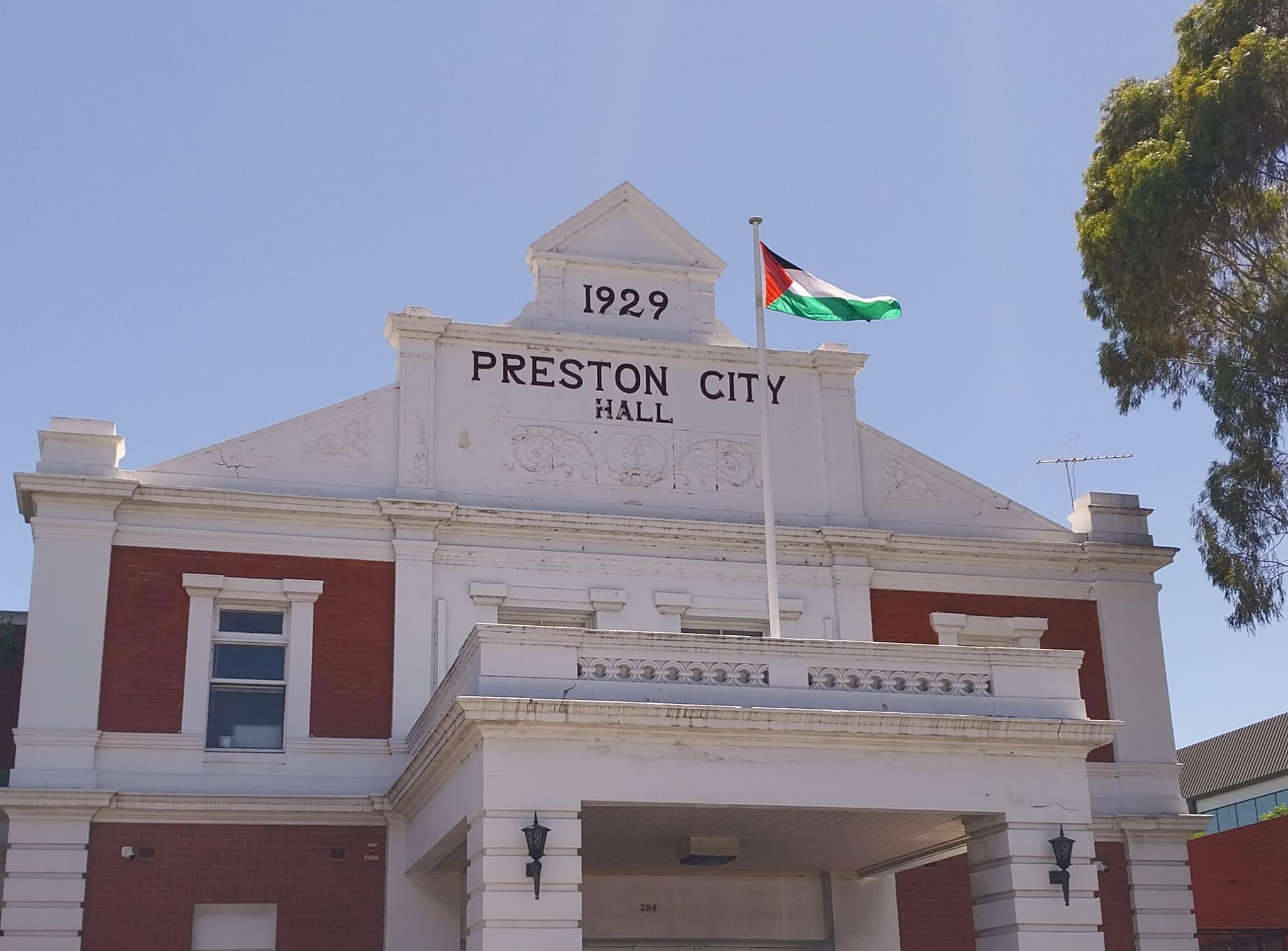 Palestinian flag Preston