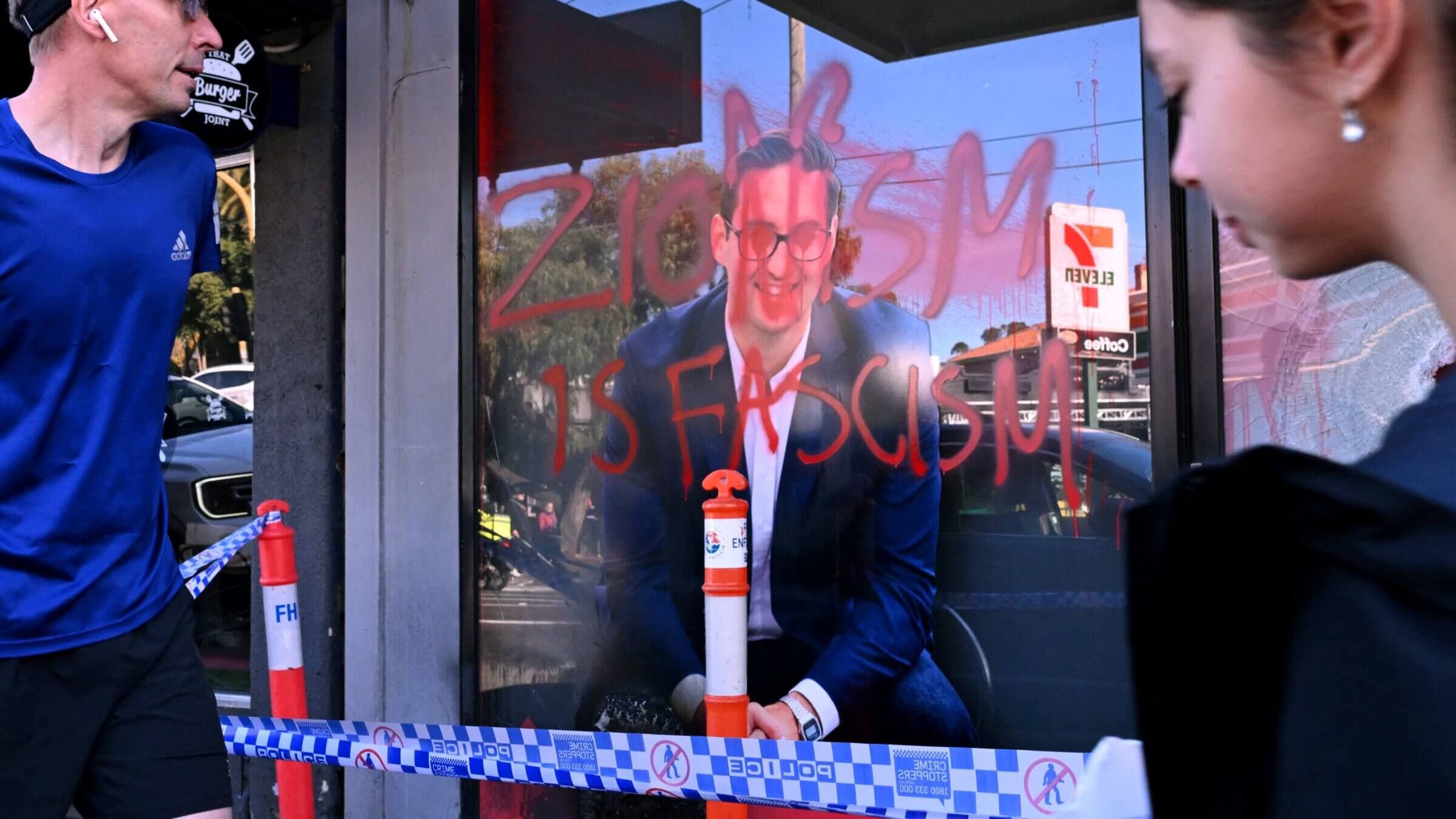 “Zionism is Fascism” is sprayed on Jewish MP Josh Burns' political office in Melbourne