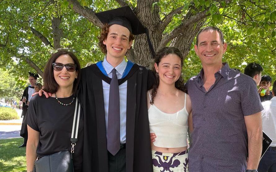 Gottschalk (pictured with his family) completed his tertiary studies at The Australian National University in Canberra (Image: supplied).