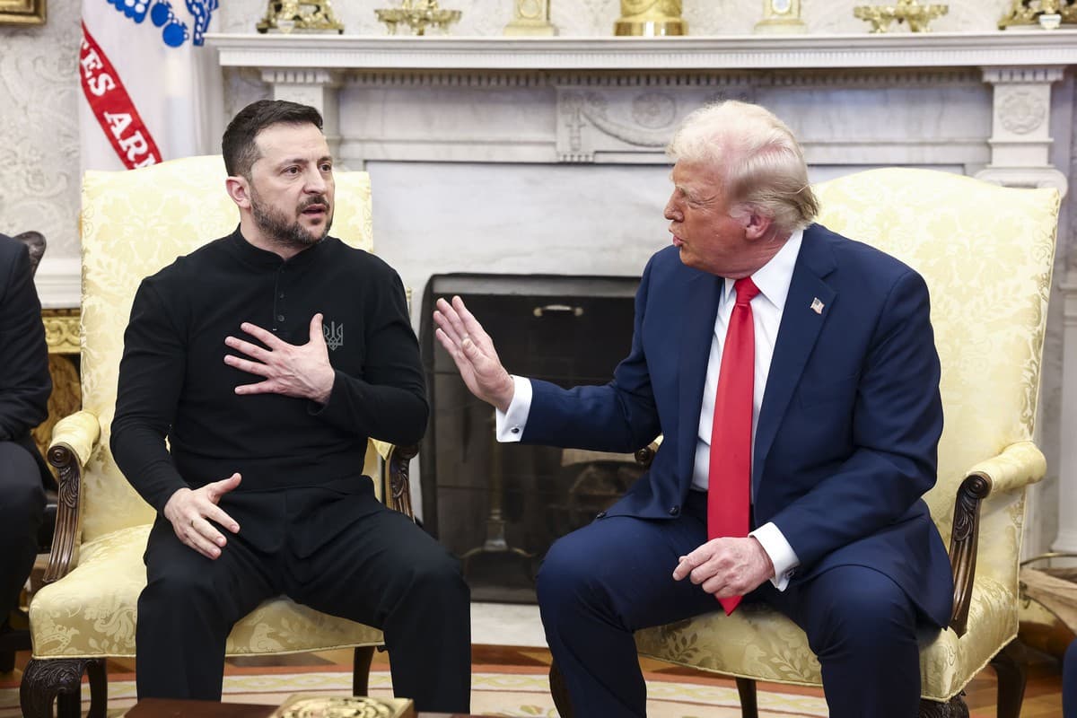 Volodymyr Zelensky Talks With Donald Trump In Oval Office – Washington