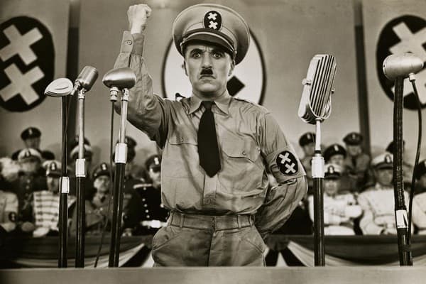 Charlie Chaplin in The Great Dictator