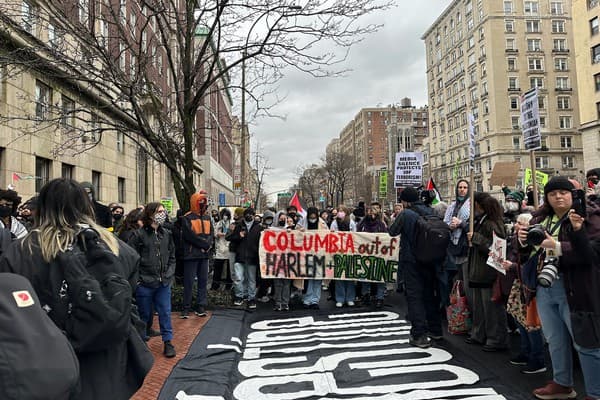 Pro-Palestinian protesters at Columbia University (supplied)