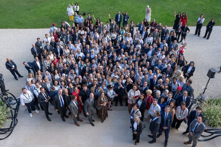 Delegates at the peace conference