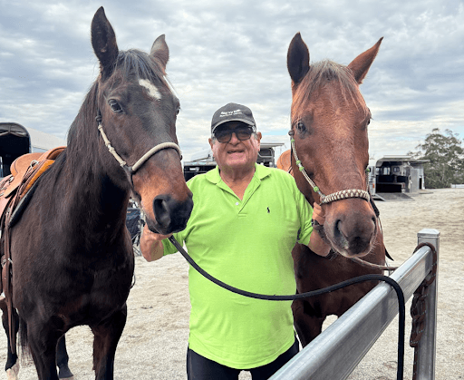 Abe Melinger at his equestrian centre in Belgrave South (Image: supplied).
